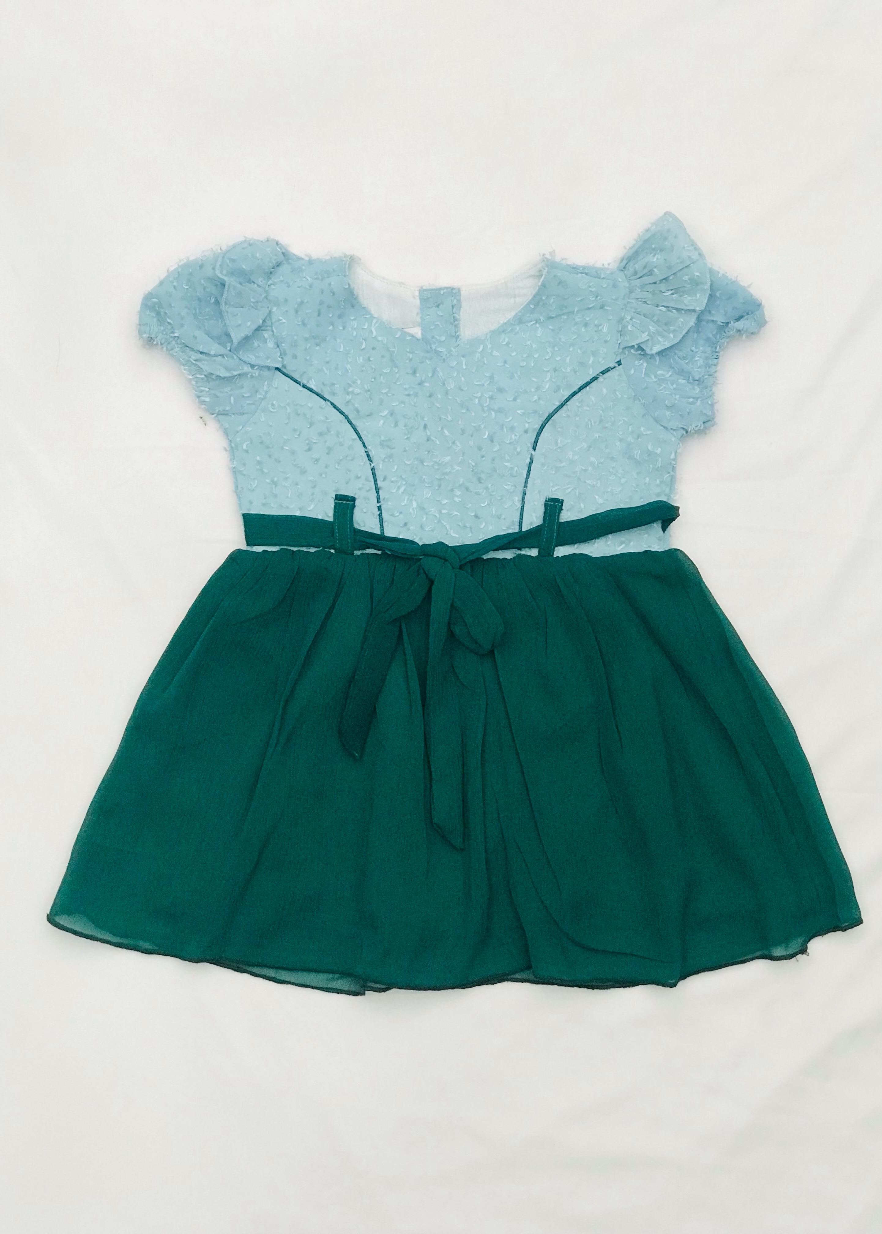 Blue and Green Baby Dress