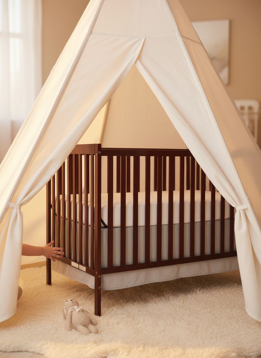 5-in-1 convertible full-size baby crib in espresso wood with adjustable mattress height and toddler conversion rails โ view 3