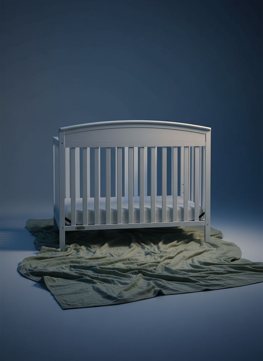 Graco Benton white 5-in-1 convertible crib in baby nursery setting โ view 2