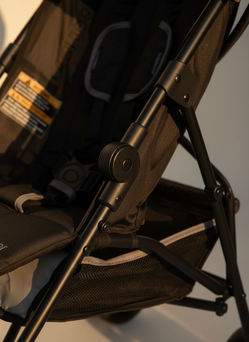 Gray lightweight umbrella stroller with compact fold and extended sun visor canopy — view 4