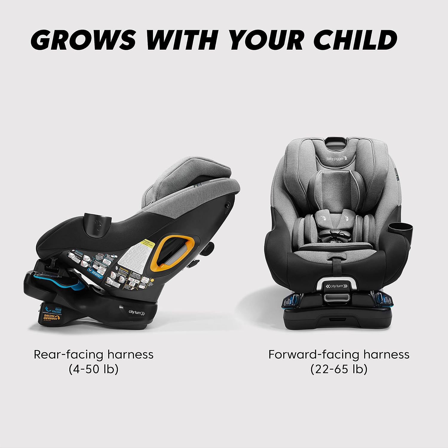 Rotating car seat with 180-degree swivel mechanism in pike fashion design, showing COOLMAX fabric and rear-facing position — view 2