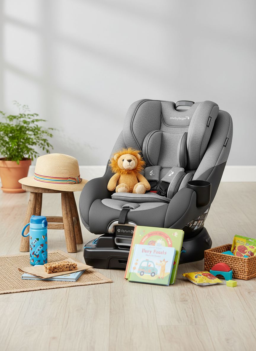 Rotating car seat with 180-degree swivel mechanism in pike fashion design, showing COOLMAX fabric and rear-facing position — view 5a