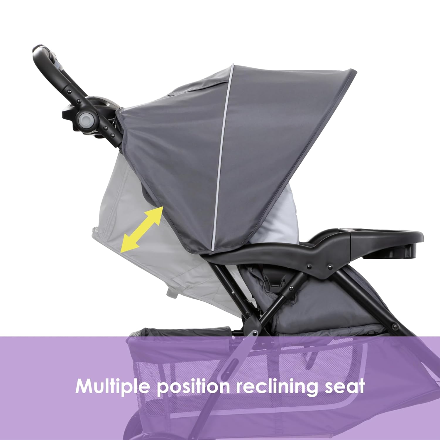 Modern grey stroller and detachable infant car seat travel system for newborns — view 2