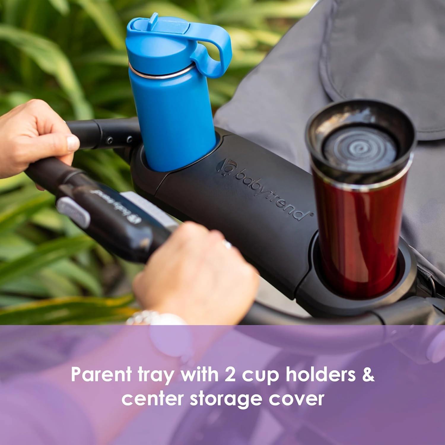 Modern grey stroller and detachable infant car seat travel system for newborns — view 3
