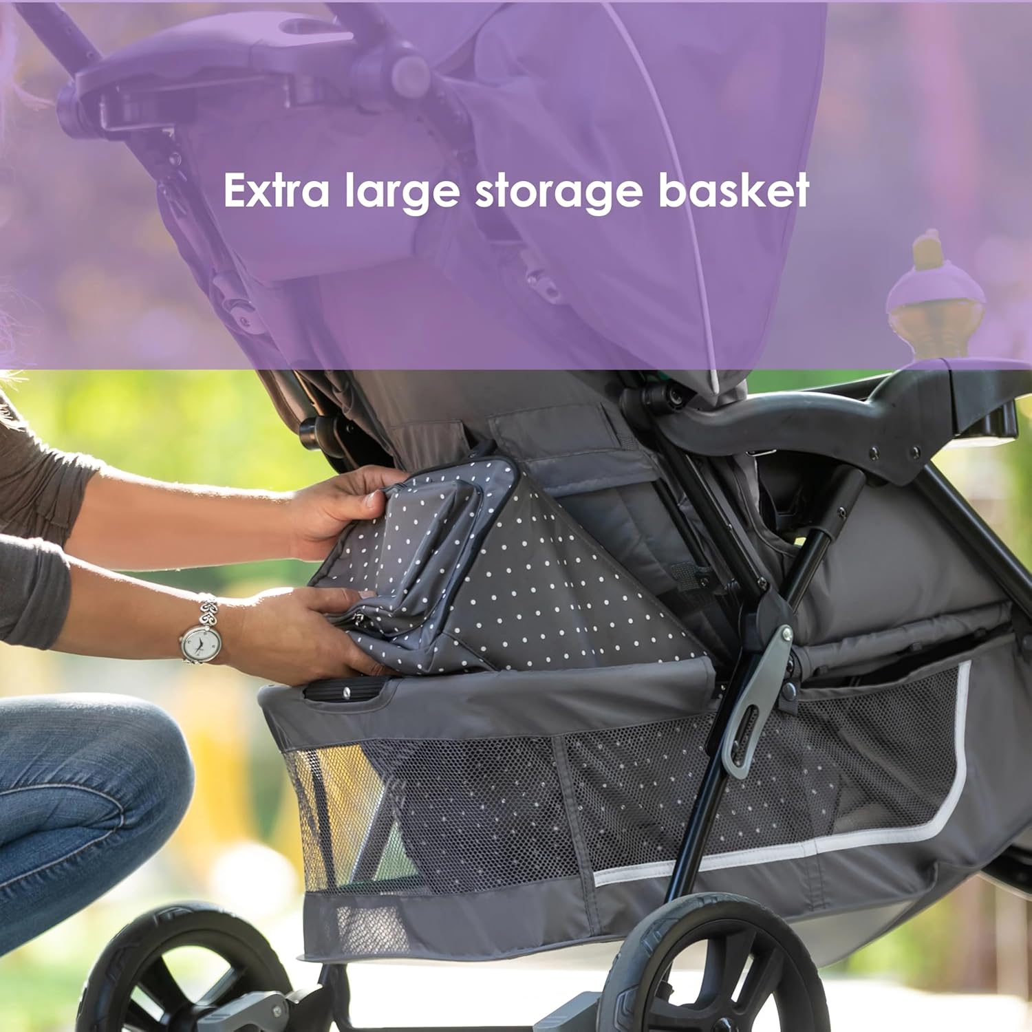 Modern grey stroller and detachable infant car seat travel system for newborns — view 5