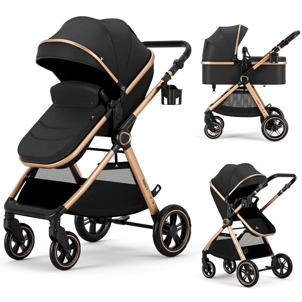 2-in-1 Convertible Baby Stroller Bassinet 0-36 Months