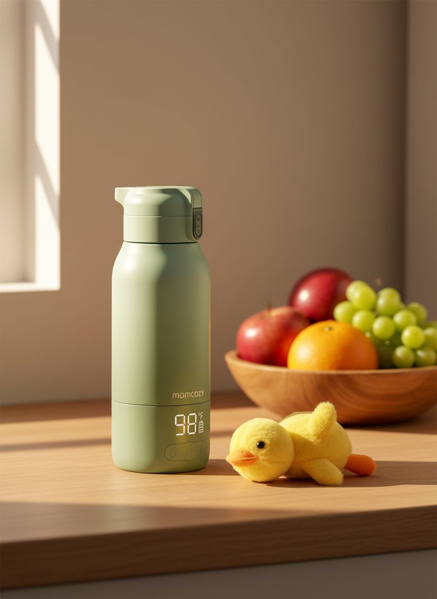 Portable bottle warmer in white with dual heating modes, USB charging cable, and large 17-ounce capacity for travel — view 3
