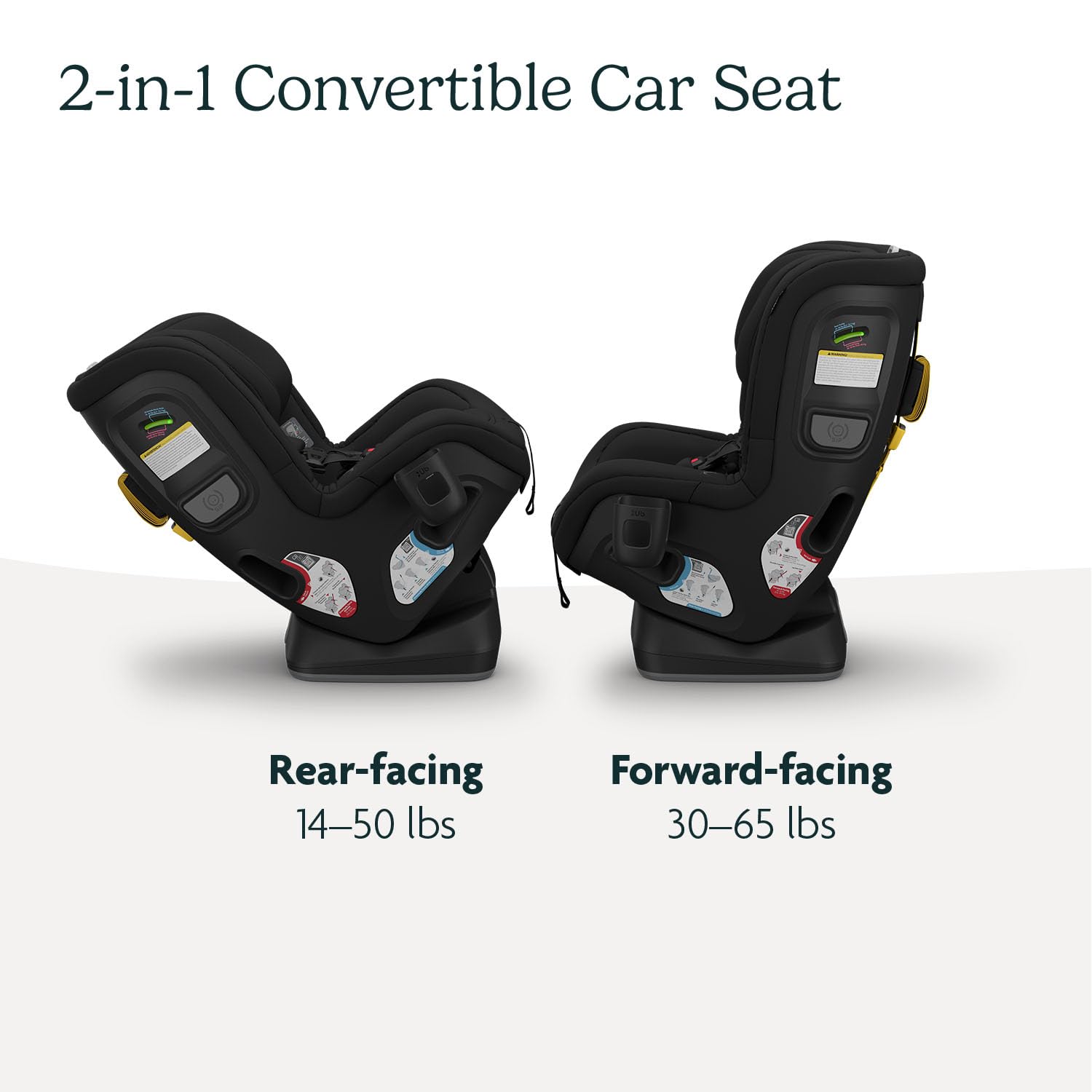 UPPAbaby Rove convertible car seat in Jake black mélange with cup holder, showing rear-facing installation — view 3
