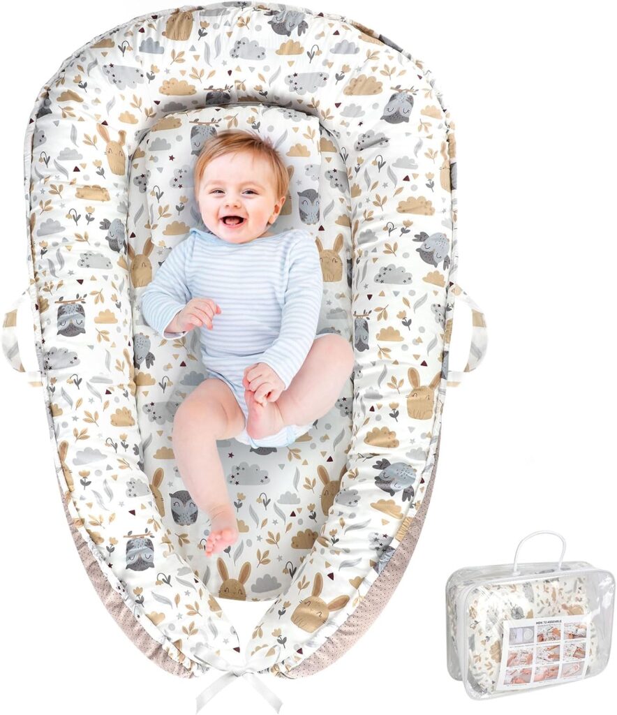 Portable Baby Lounger Nest for Newborn 0-24 Months