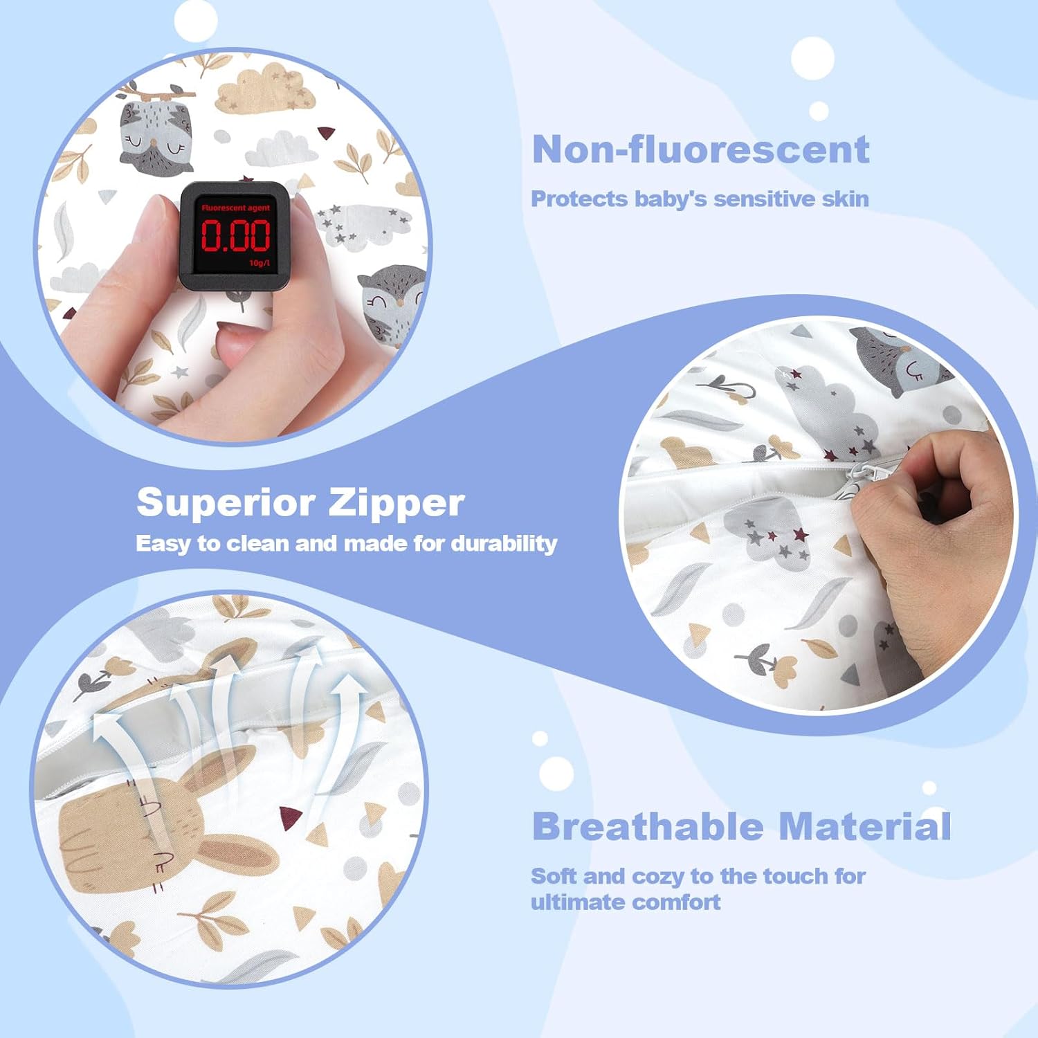 Cozy gray portable baby lounger nest with soft padding, designed for newborn sensory support and floor play — view 3
