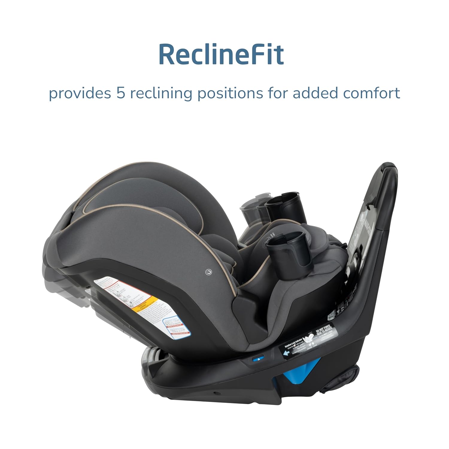 Maxi-Cosi Andi 360 rotating convertible car seat in Escargot with 360-degree base and rotating mechanism for easy child access — view 6