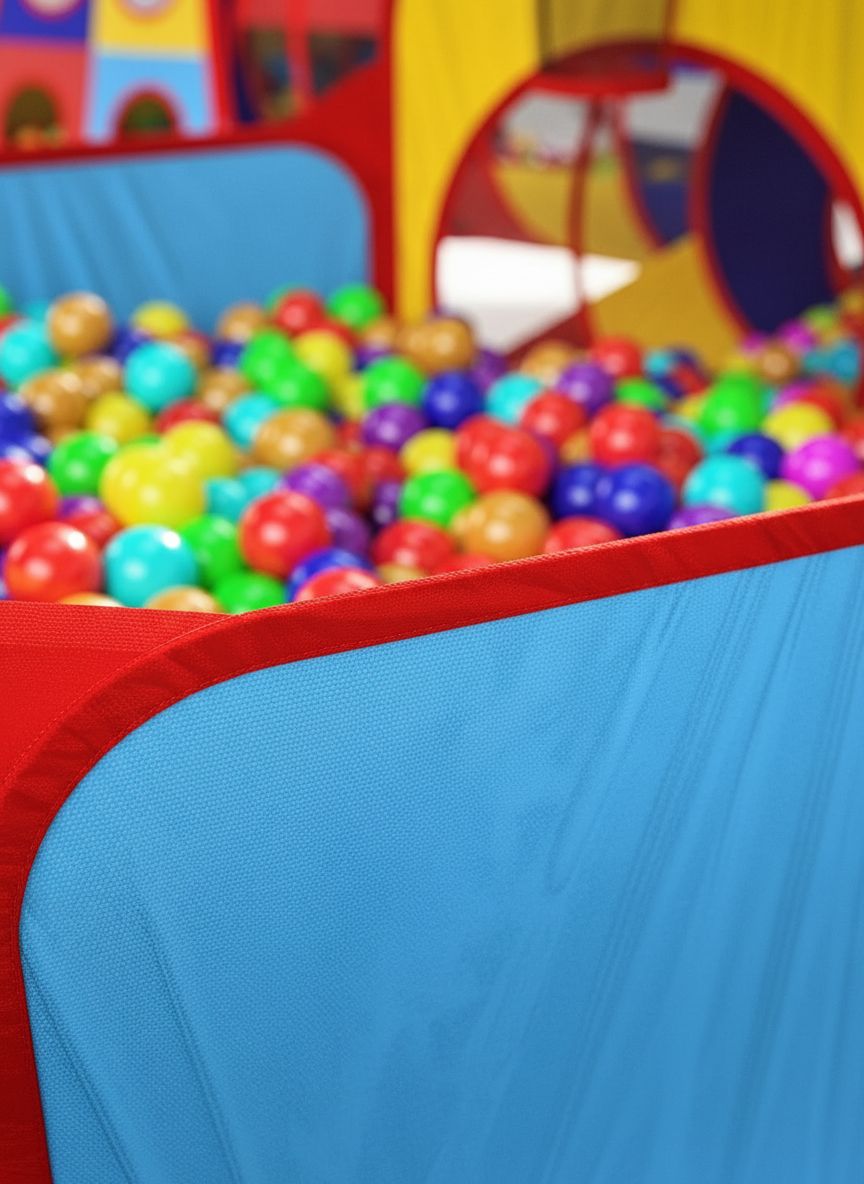 5-piece toddler play tent set with pop-up tent, crawling tunnel, and ball pit in primary colors — view 4