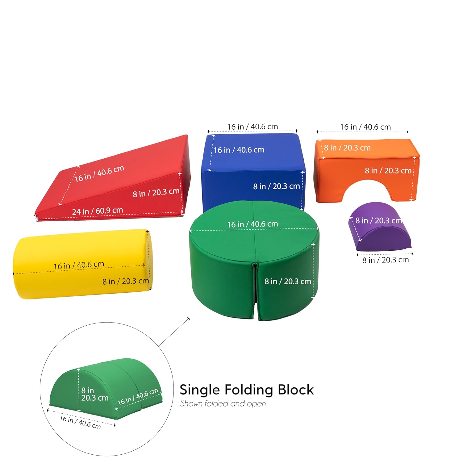 Soft foam climbing playset in assorted colors with stacking blocks and ramps for toddler gross motor play — view 4